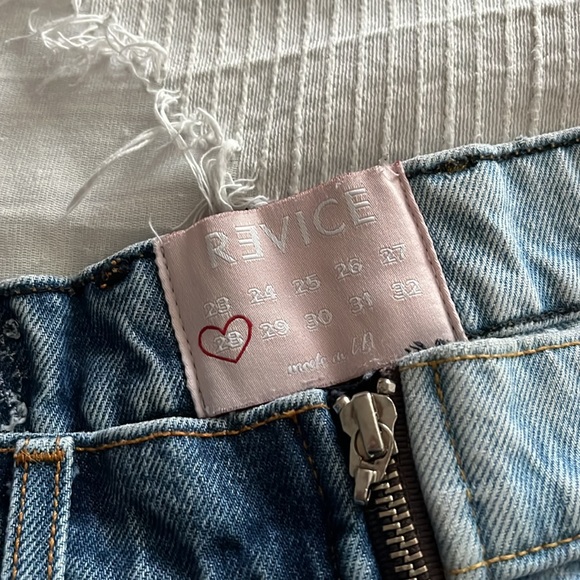 REVICE Yin Yang two tone zipper blue jeans size 28 like new - Picture 10 of 15